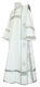 Deacon vestments - Loza rayon brocade S3 (white-silver), Economy cross design