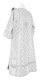 Deacon vestments - Solovki rayon brocade S3 (white-silver) back, Standard design