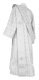 Deacon vestments - Catherine rayon brocade s3 (white-silver) back, Standard design