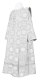 Deacon vestments - St. George Cross rayon brocade S3 (white-silver), Economy design