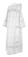 Deacon vestments - Cornflowers rayon brocade s3 (white-silver), Economy design