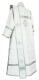Deacon vestments - Loza rayon brocade S3 (white-silver) back, Economy cross design