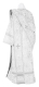 Deacon vestments - Theophaniya rayon brocade S3 (white-silver) back, Standard design