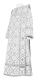 Deacon vestments - Nicholaev rayon brocade s3 (white-silver), Economy design