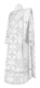 Deacon vestments - Iveron rayon brocade s3 (white-silver) back, Economy design