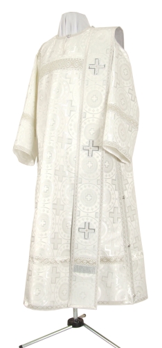 Deacon vestments - rayon brocade S3 (white-silver)