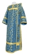 Deacon vestments - Cappadocia rayon brocade S4 (blue-gold), Economy design