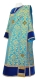 Deacon vestments - Bouquet rayon brocade S4 (blue-gold) with velvet inserts, Standard design