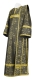 Deacon vestments - Pochaev rayon brocade S4 (black-gold), Economy design