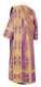 Deacon vestments - Ouglich rayon brocade S4 (violet-gold) back, Standard design