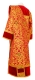 Deacon vestments - Bouquet rayon brocade S4 (red-gold) with velvet inserts, back, Standard design