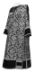 Deacon vestments - Bouquet rayon brocade S4 (black-silver) with velvet inserts, Standard design