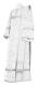 Deacon vestments - Pochaev rayon brocade S4 (white-silver), Economy design
