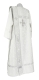 Deacon vestments - Vazon rayon brocade S4 (white-silver) (back), Standard design