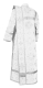 Deacon vestments - Pochaev rayon brocade S4 (white-silver) back, Economy design