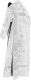 Deacon vestments - Donetsk rayon brocade S4 (white-silver) back, Standard design