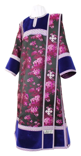 Deacon vestments - rayon Chinese brocade (violet-silver)