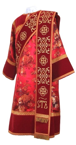 Deacon vestments - rayon Chinese brocade (red-gold)