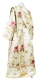 Deacon vestments - rayon Chinese brocade (white-gold) (back) with velvet inserts, Standard design
