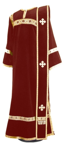 Deacon vestments - natural German velvet (claret-gold)