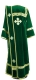 Deacon vestments - natural German velvet (green-gold) (back), Standard design