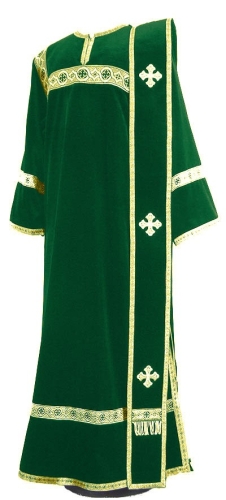 Deacon vestments - natural German velvet (green-gold)