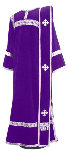 Deacon vestments - natural German velvet (violet-silver)