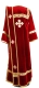 Deacon vestments - natural German velvet (red-gold) (back), Standard design