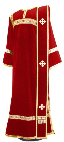 Deacon vestments - natural German velvet (red-gold)