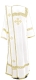 Deacon vestments - natural German velvet (white-gold) (back), Standard design