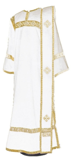 Deacon vestments - natural German velvet (white-gold)