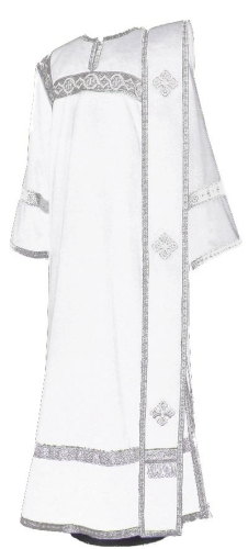 Deacon vestments - natural German velvet (white-silver)