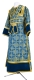 Subdeacon vestments - Custodian metallic brocade B (blue-gold), with velvet inserts, Standard design