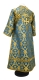 Subdeacon vestments - Korona metallic brocade B (blue-gold) back, Standard design