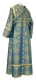 Subdeacon vestments - Shouya metallic brocade B (blue-gold) back, Standard design