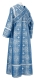 Subdeacon vestments - Shouya metallic brocade B (blue-silver) back, Standard design