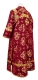 Subdeacon vestments - Kostroma metallic brocade B (claret-gold) back, Standard design