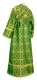 Subdeacon vestments - Zlatoust metallic brocade B (green-gold) back, Standard design