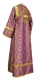 Subdeacon vestments - Vasilia metallic brocade B (violet-gold) back, Standard design