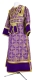 Subdeacon vestments - Custodian metallic brocade B (violet-gold), with velvet inserts, Standard design