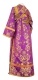 Subdeacon vestments - Sloutsk metallic brocade B (violet-gold) back, Standard design