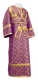 Subdeacon vestments - Ostrozh metallic brocade B (violet-gold), Standard design