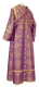 Subdeacon vestments - Shouya metallic brocade B (violet-gold) back, Standard design