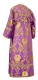 Subdeacon vestments - Rose metallic brocade B (violet-gold) back, Standard design