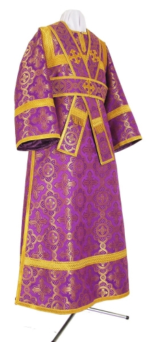 Subdeacon vestments - metallic brocade B (violet-gold)