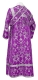Subdeacon vestments - Thebroniya metallic brocade B (violet-silver) back, Standard design