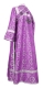 Subdeacon vestments - Resurrection metallic brocade B (violet-silver) back, Standard design