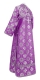 Subdeacon vestments - Myra Lycea metallic brocade B (violet-silver) back, Standard design