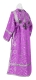 Subdeacon vestments - Prestol metallic brocade B (violet-silver) back, Economy design