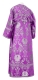 Subdeacon vestments - Rose metallic brocade B (violet-silver) back, Standard design